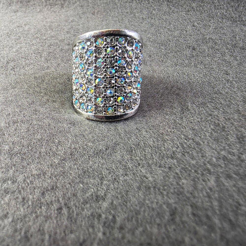 Womens Aurora Borealis Rhinestone Ring